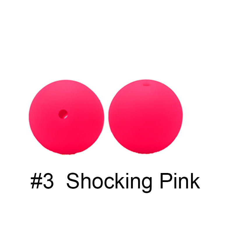 Wholesale 100PCS 15MM  Food Grade Baby Teething Round Silicone Beads